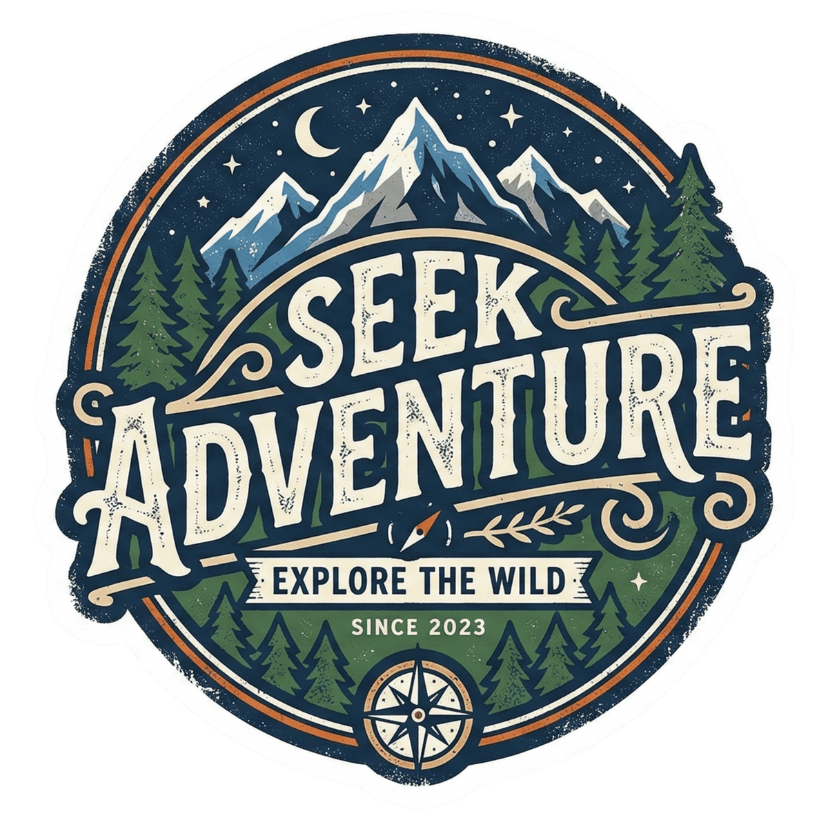Seek Adventure – Explore the Wild Travel Sticker