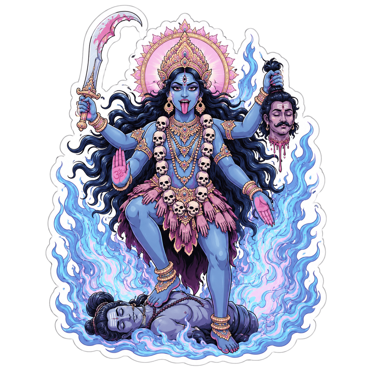 Fierce Goddess Kali Divine Power Sticker