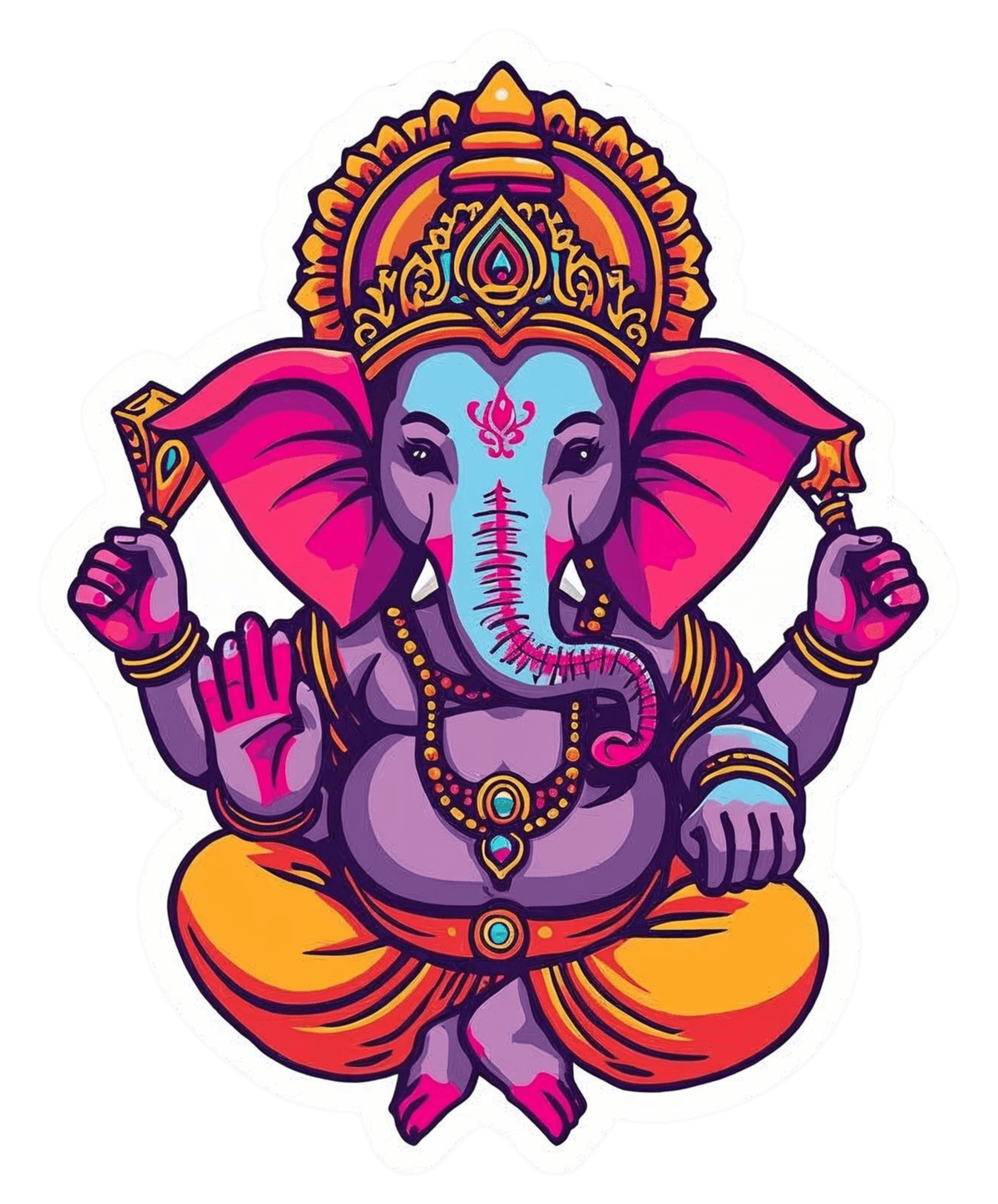 Radiant Shree Ganesha Divine Blessings Sticker
